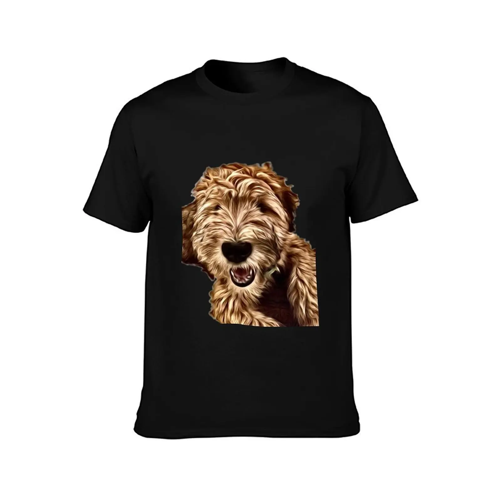 Soft Coated Wheaten Terrier Puppy T-Shirt, Summer Casual Cotton Tee, Oversized Streetwear Tops, Vintage Graphic Print