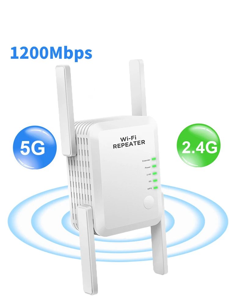 

EATPOW Wifi Repeater 1200Mbps Long Range Dual Band 2.4+5Ghz Wireless Wifi Signal Booster Wi Fi Extender Wlan Wi-fi Amplifer