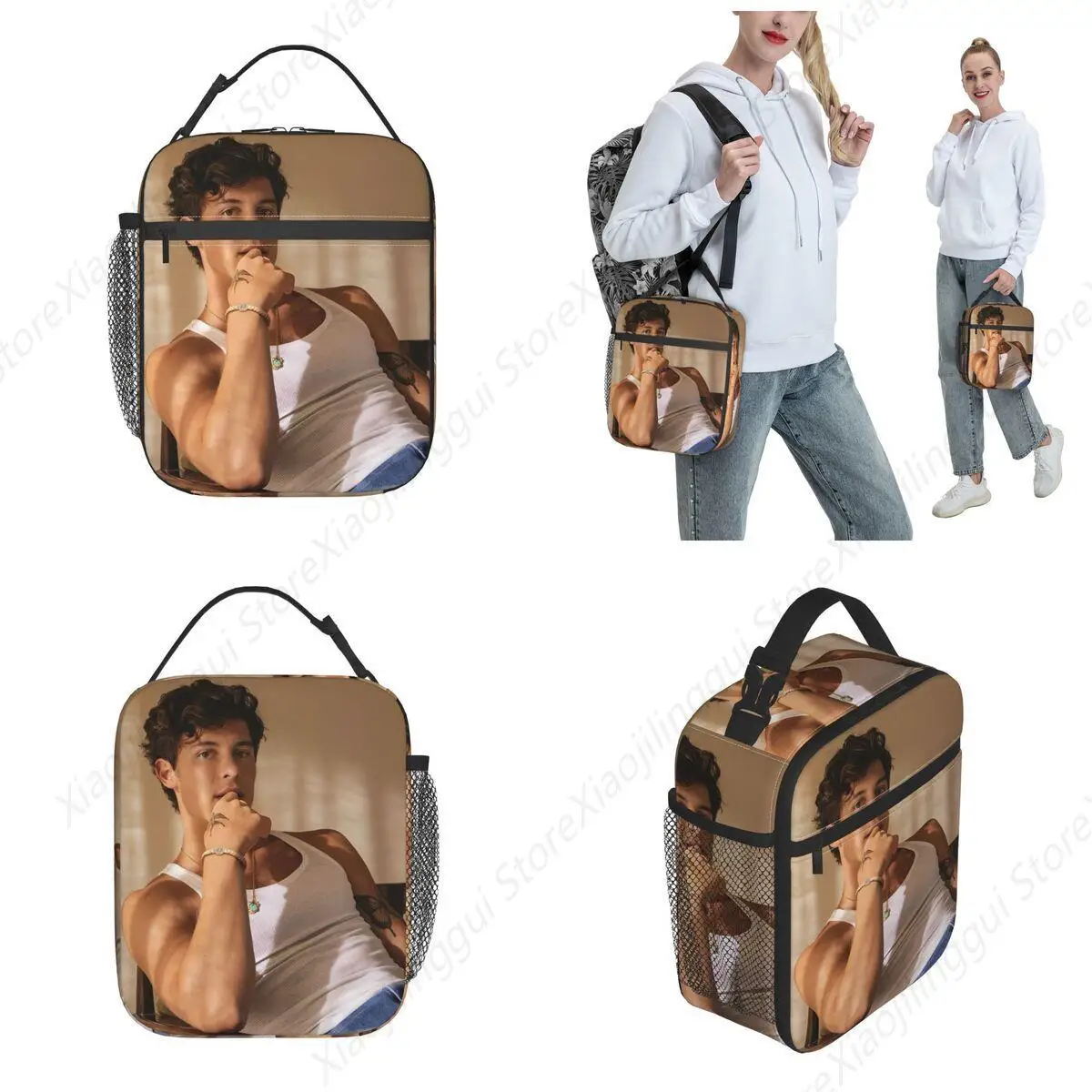 Insulated Lunch Bags Shawn Mendes Canadian Singer Product Rock Music Lunch Container Multifunction Cooler Thermal Bento Box