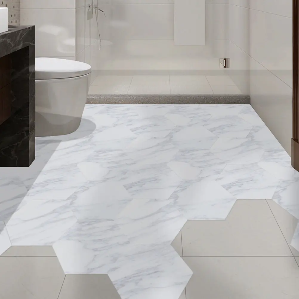 10 PCS Home Decor Furniture Sticker Tile Stickers Marble PVC Wall Decal Floor Decals Staircase