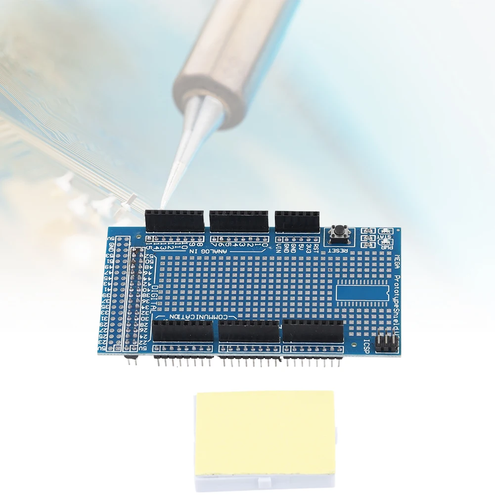 MEGA ProtoShield E/S PWM Prototipo Shield V3 MEGA 2560 R3 Prototipo Shield V3.0 170 puntos de amarre Mini placa de pan para Arduino MEGA