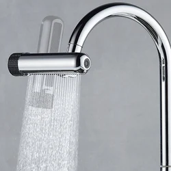 New 6 Modes Kitchen Faucet Waterfall Spout Splash-Proof Universal 360° Rotating Aerator Multi-Function Faucet Spout Extender