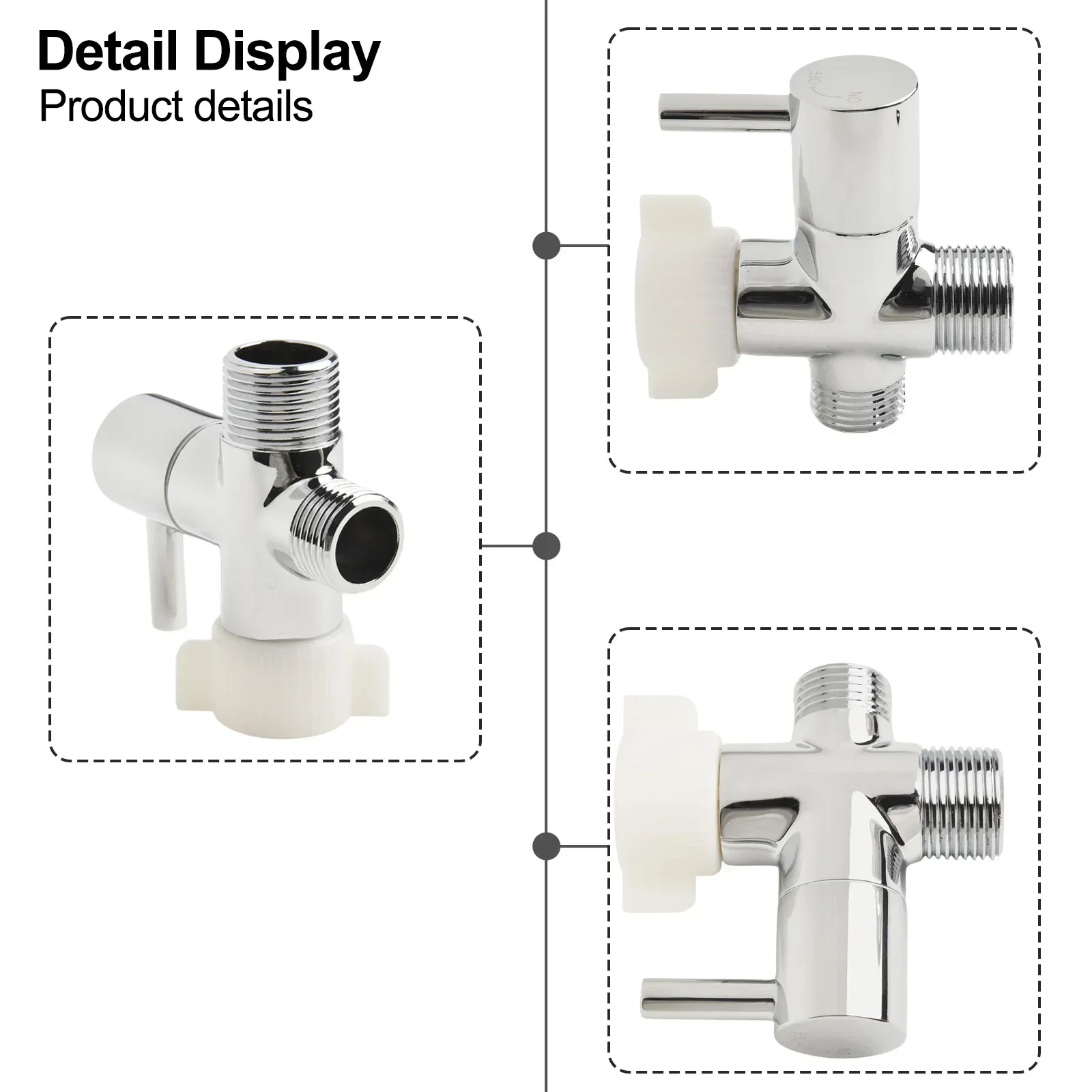

Металлический Т-образный соединитель для унитаза, запорный клапан, удобный контроль потока воды