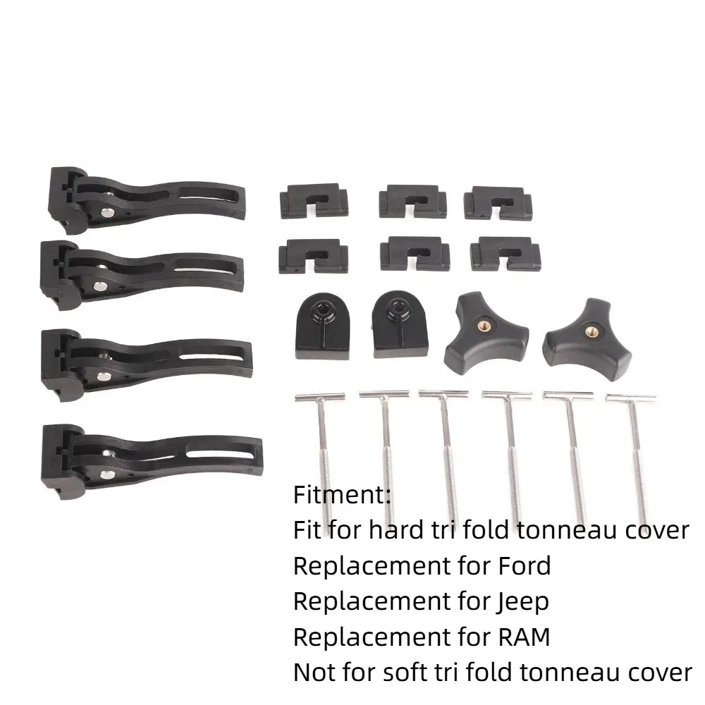 Heat Tolerant Black Cargo Box Fastener ABS Universal Fit Tonneau Cover Clamp Hard Fold Clamp for Ford / Jeep / RAM Tonneau Fix