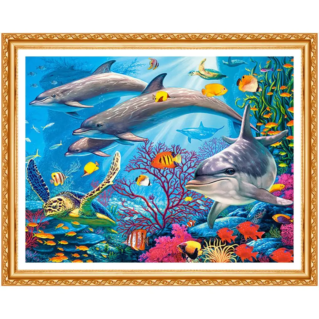 Diamond Painting Landscape Diamond Embroidery Underwater World Needlework  Handicraft Home Decor