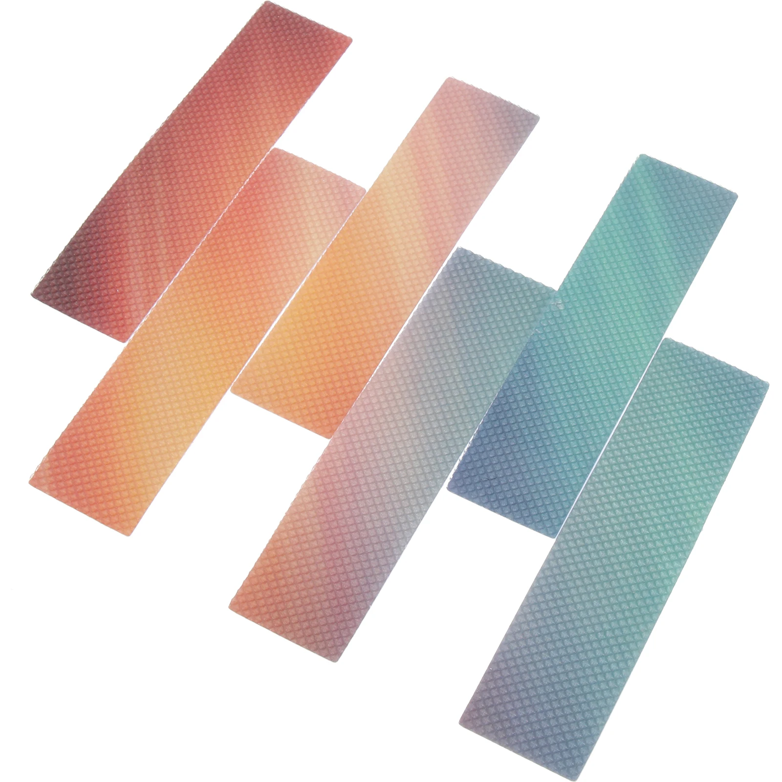 6 Piezas de Tiras Sensoriales para Aliviar el Estrés, Pegatinas Coloridas con Textura Rugosa para la Parte Trasera del Teléfono, Escritorio, Cuadernos, Reducción Instantánea de la Presión