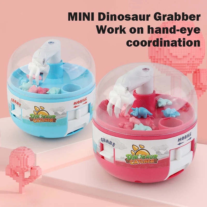 Doll Claw Machine Toy for Kids 4/8 Tiny Stuff Capsule Mini Cartoon Children's Grab Dinosaur Machines Play Games Crane Toys Gifts