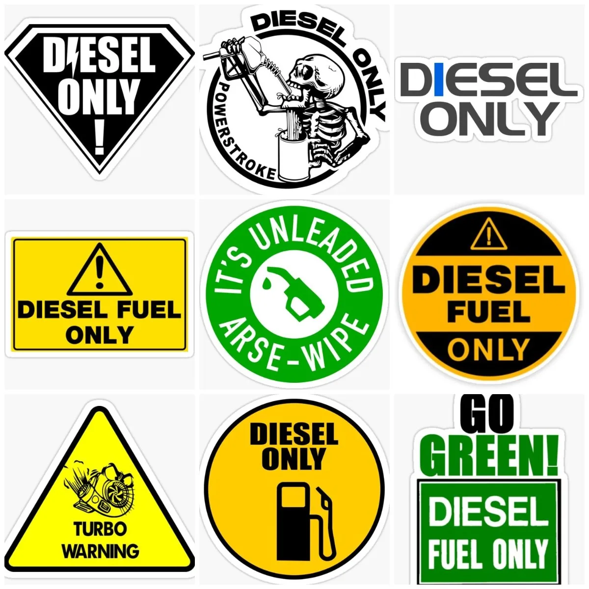 Diesel Only Creative Sticker Truck Car Vinyl Laptop Accessories Camper Window Glass Moto Racing Camper Off-road Locomotive Decal