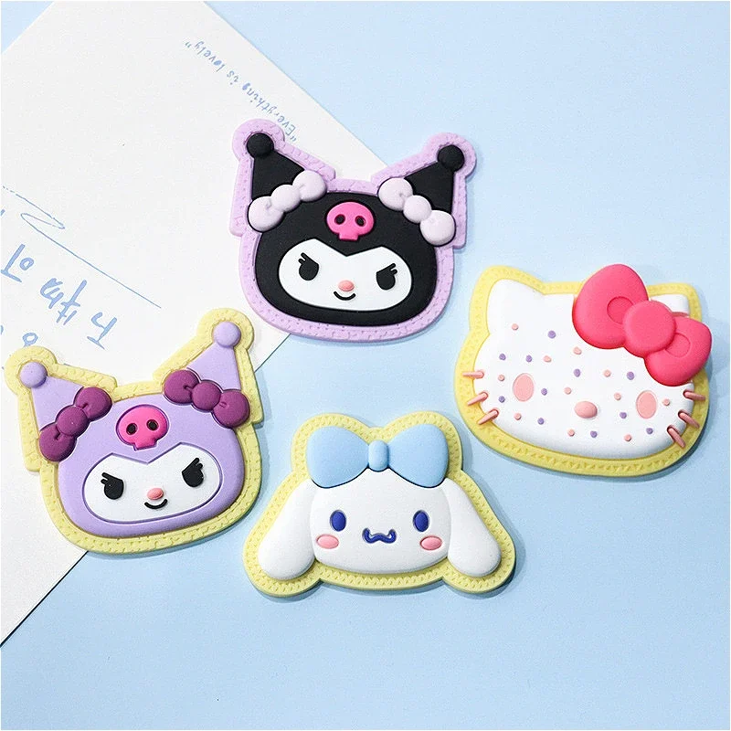 Sanrios cartoon character Kuromi refrigerator sticker Cinnamoroll phone sticker PU soft rubber accessory girl decoration gifts