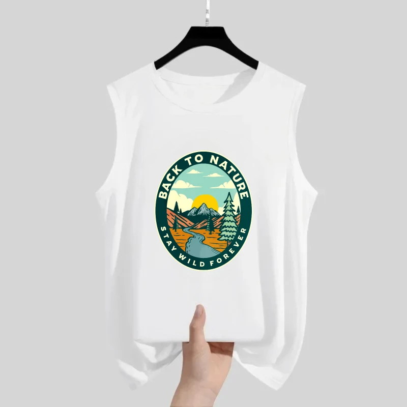 

Men's Tank Top 2025 Summer Running top 90s vintage clothes tank tops Graphic Vest Quick Dry Men's clothing y2k clothing Printed