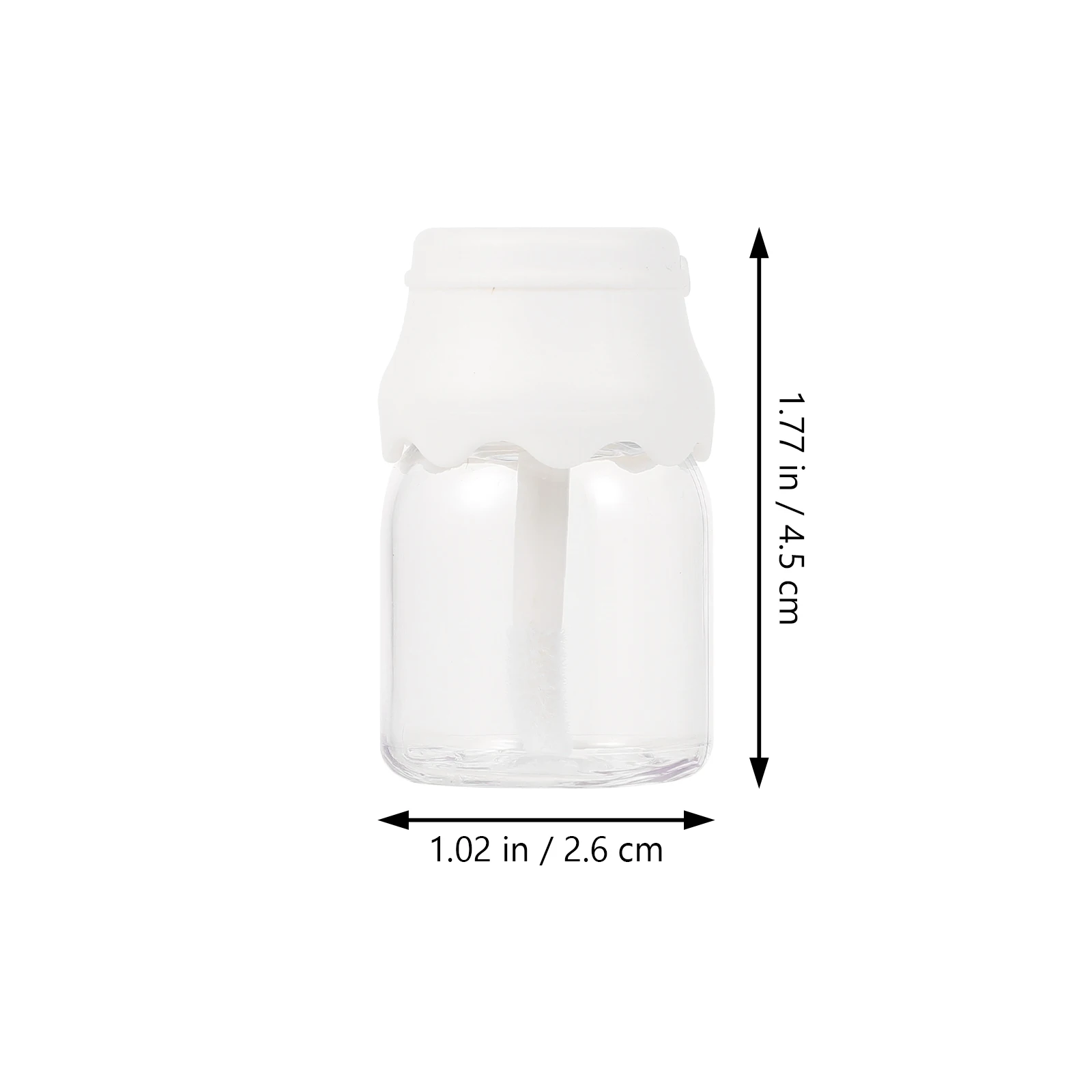 20 pçs vazio tubo de brilho labial garrafa forma recipiente de bálsamo labial de plástico com escova recarregável portátil para viagens escritório em casa