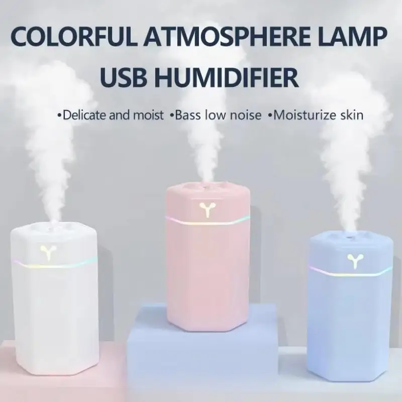 Air Humidifier Aroma Oil Humidificador USB Cool Mist Sprayer with Colorful Soft Night Light Purifier Car Home Appliance