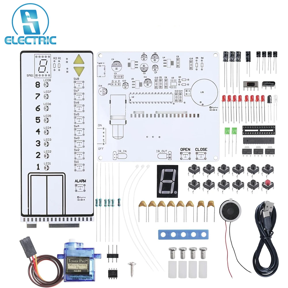 DIY Elevator Simulation Soldering Kit with Sound Effect & Auto Door Sensor STEM Educational Lift Model Electronics Project