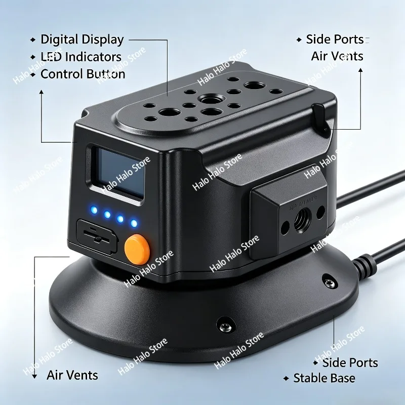 Mini multi-functional 3-inch electric suction cup lasting adsorption automatic detection anti-falling car photography base