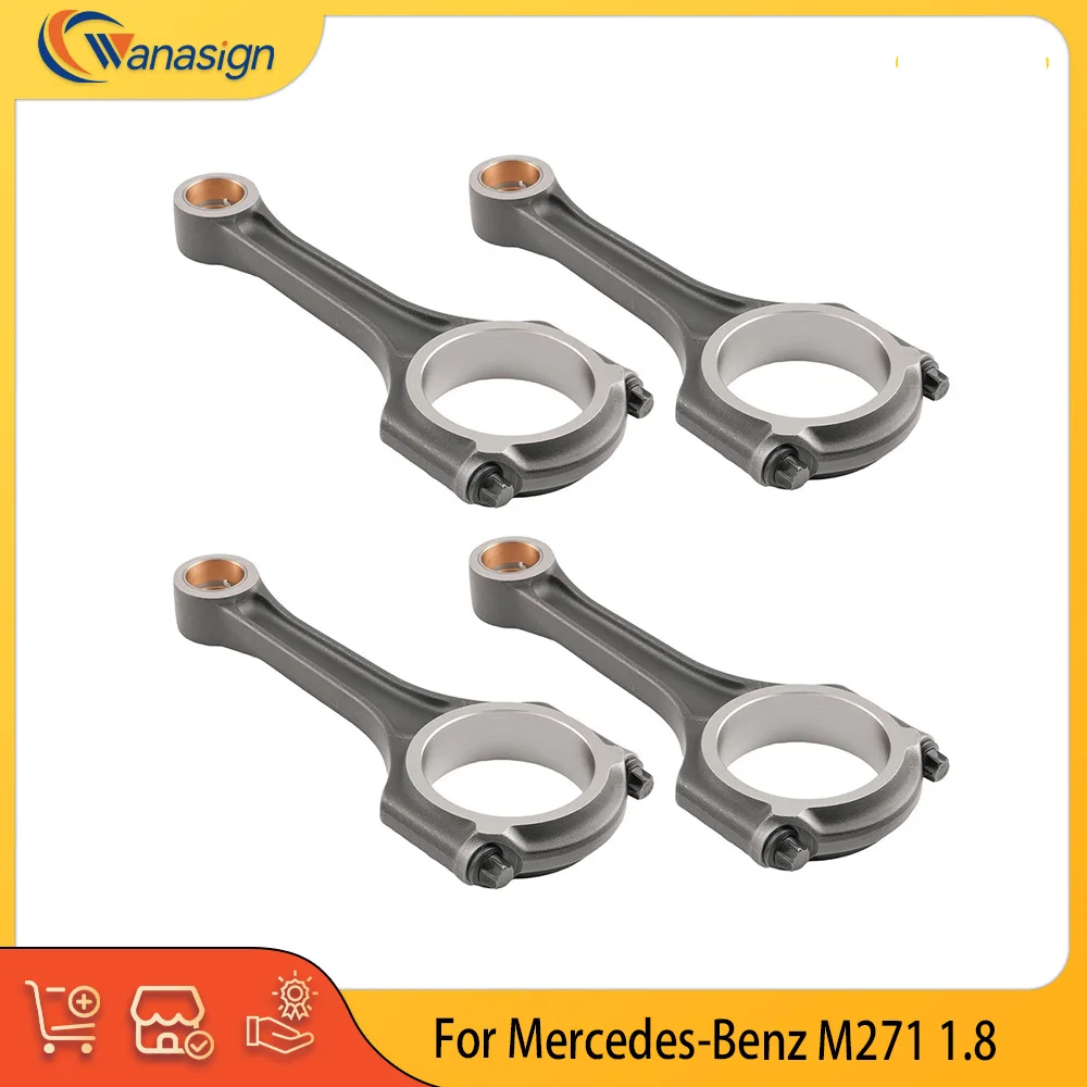 Engine Parts Connecting Rod Set Fit 1.8 L L4 Gas M271 For Mercedes Benz C180/CLK200 W203 1.8L A2710301520 A2710300920 2710300920