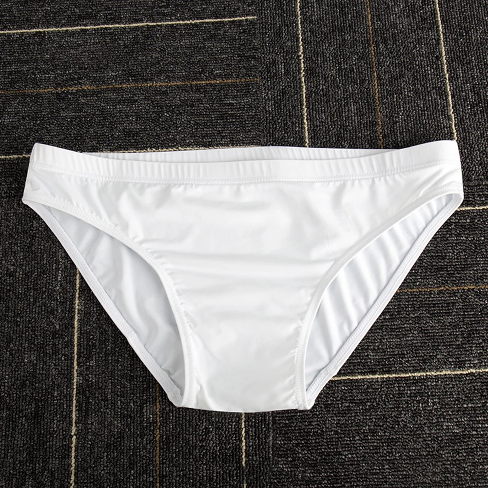 

Sexy Mens Panties Ice Silk Skin-friendly Soft Briefs Solid Color Breathable Knickers Low Waist Underwear Elasticity Lingerie