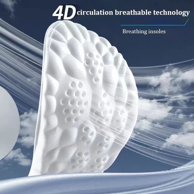 Orthopedic Insoles for Breathable Soft Latex Insoles Sport Shock Absorption Running Shoes Pad for Men Women Arch Support Insole