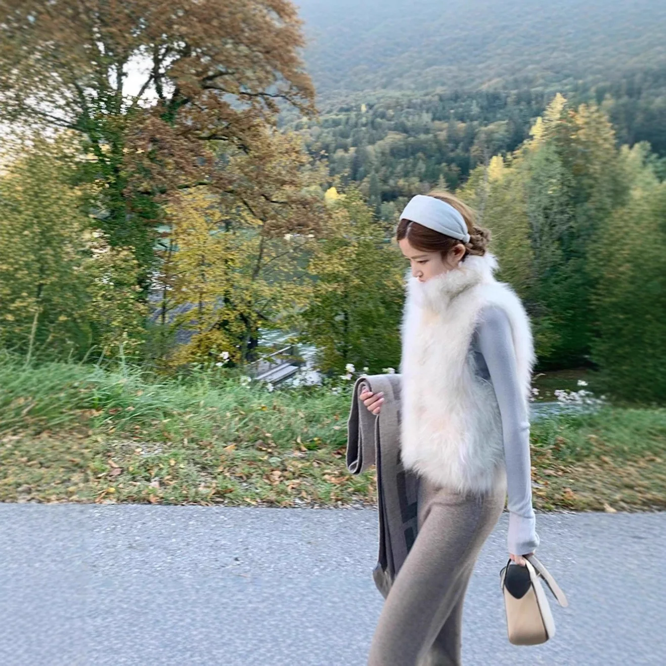 معاطف نسائية من الفرو الصناعي سترات بدون أكمام معطف سميك دافئ Y2k ملابس الشارع سترة أنيقة للعمل ملابس خارجية للخريف والشتاء #4