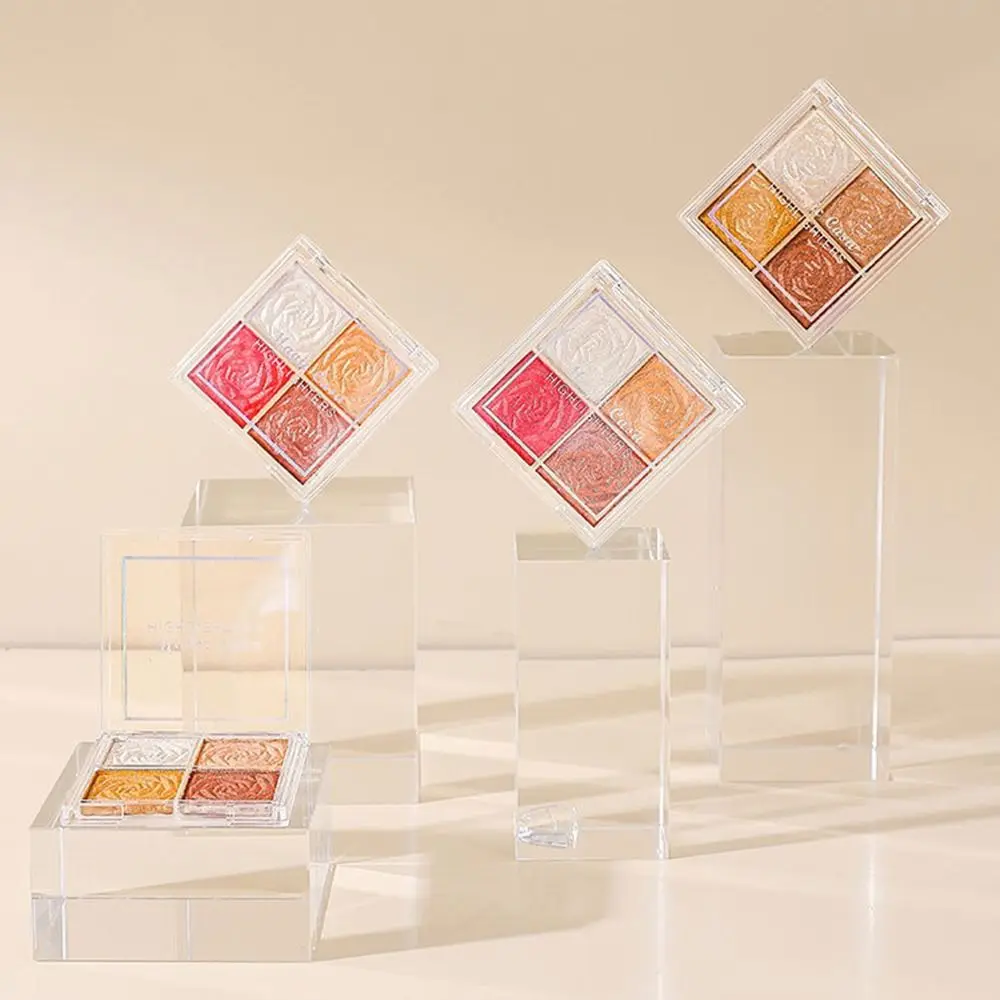 Fard à paupières cosmétiques 3D visage bronzant Blush Palette de maquillage paillettes surligneur Palette outil de maquillage diamant surbrillance poudre