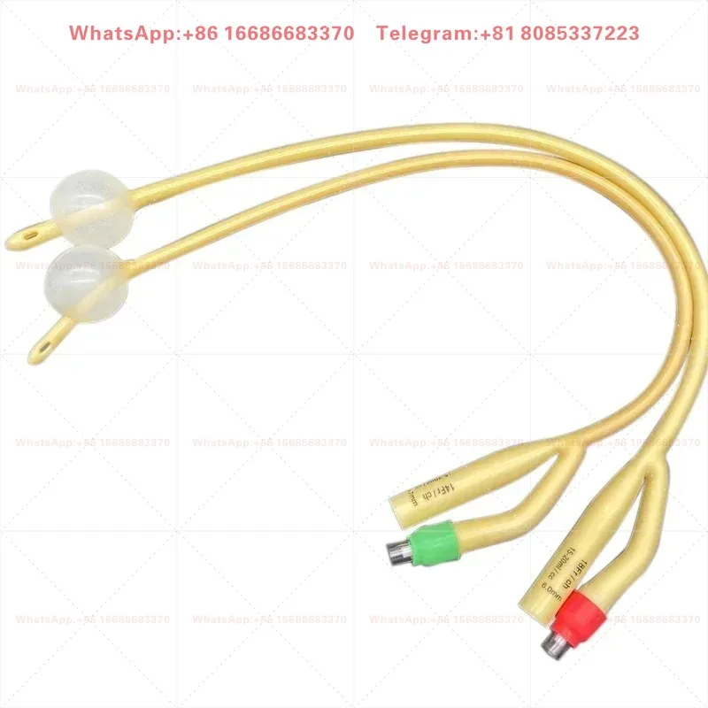 MTS 10pcs/lot 2way Silicone Coated Latex Foley Catheter medical disposable urinary catheter with Plastic Valve