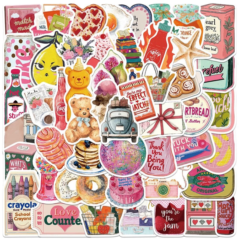 50 Stück minimalistische Kunst-Aufkleber mit einfachen Linienmustern für Wandcollagen, Fotogitter, Lesezeichen, Tagebuchhüllen und Scrapbook-Dekoration
