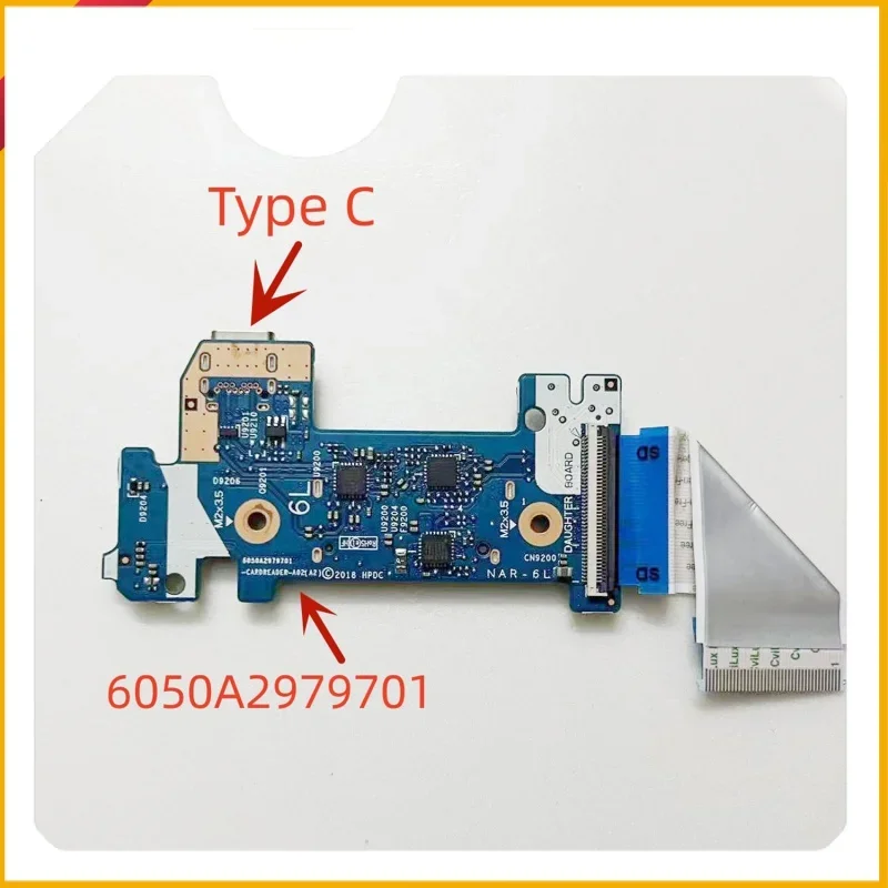 

For HP 14s-cr 14-dk 14-ck 14-cf portable USB 3.1 Type C Power Card Reader L24483-001 6050a2979701 product 100% test normal