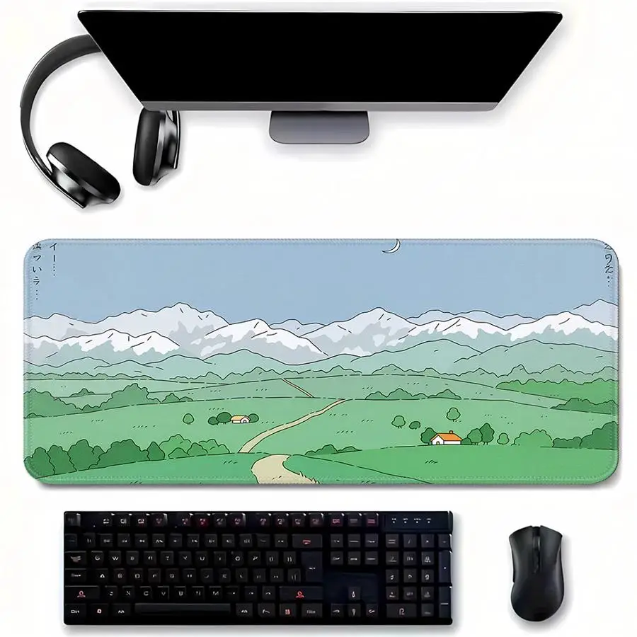 Cute Countryside Path Waterproof Mouse Pad office Pad Desk accessories Computer Laptop Pad Keyboard Mouse Pad Game Console Pad