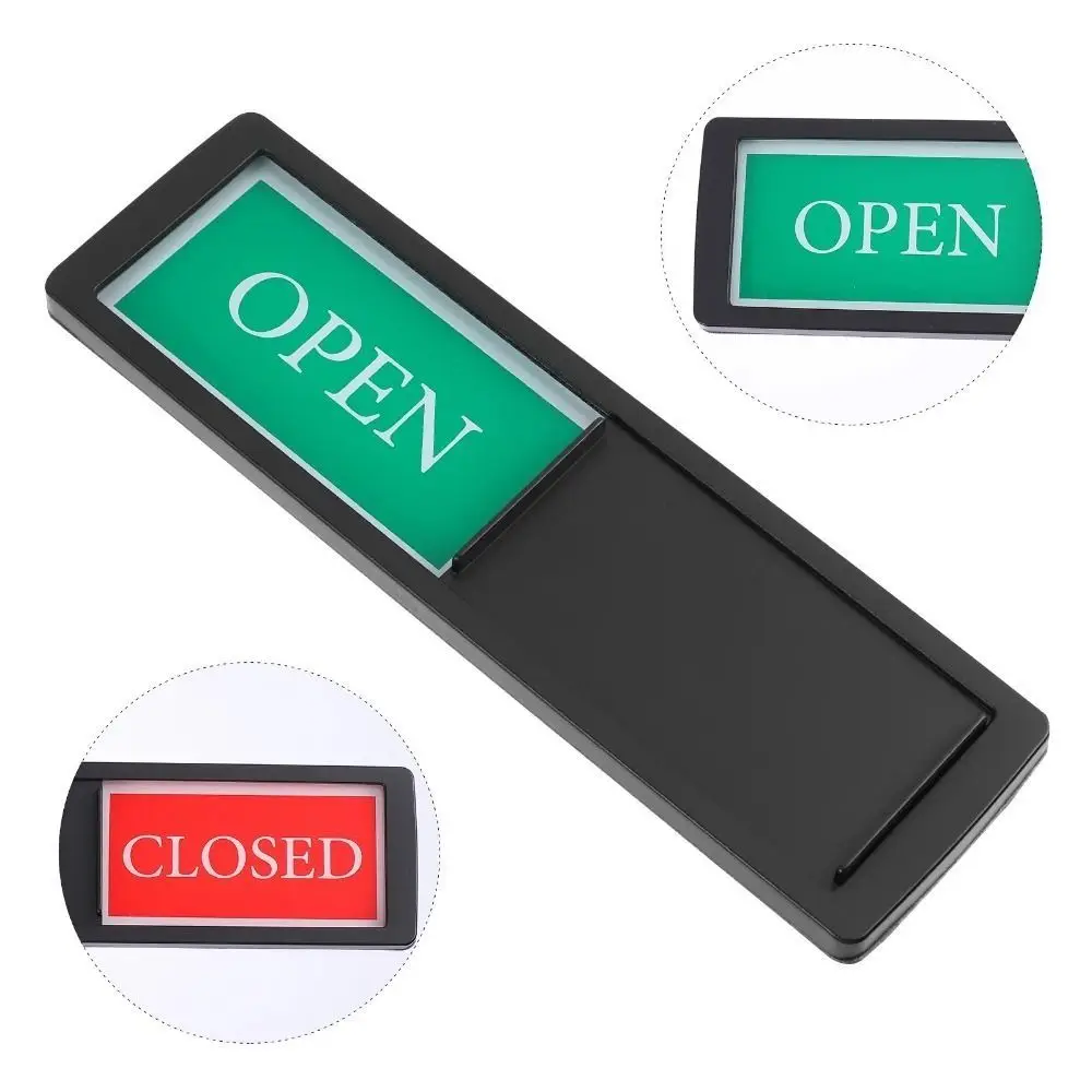 Magnetic OPEN Slide Sign DIY Double Sided CLOSED Slider Signs Lightweight Convenient OPEN CLOSED Signboard Restroom