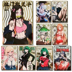 Anime Goddess Story DIY homemade metal cards Kitagawa Marin Terrible Tornado Yuuki Asuna Kamado Nezuko Fu Xuan Birthday present