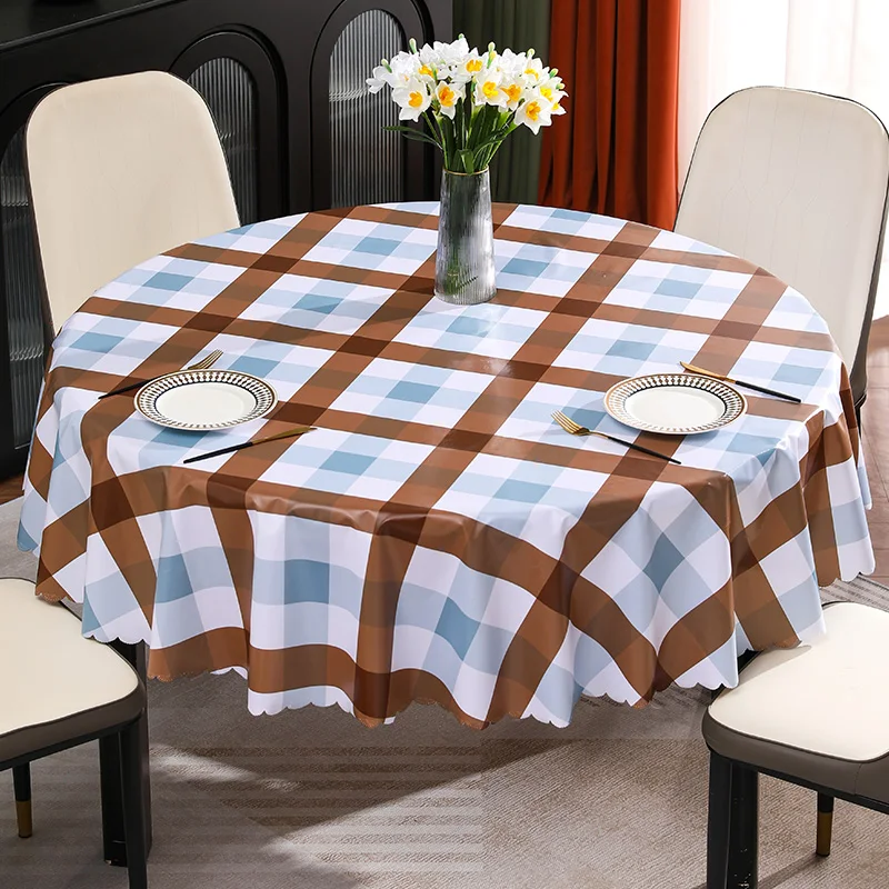 

P0183 table circular dining table tablecloth, waterproof, oil resistant, non washable, and heat-resistant household table t