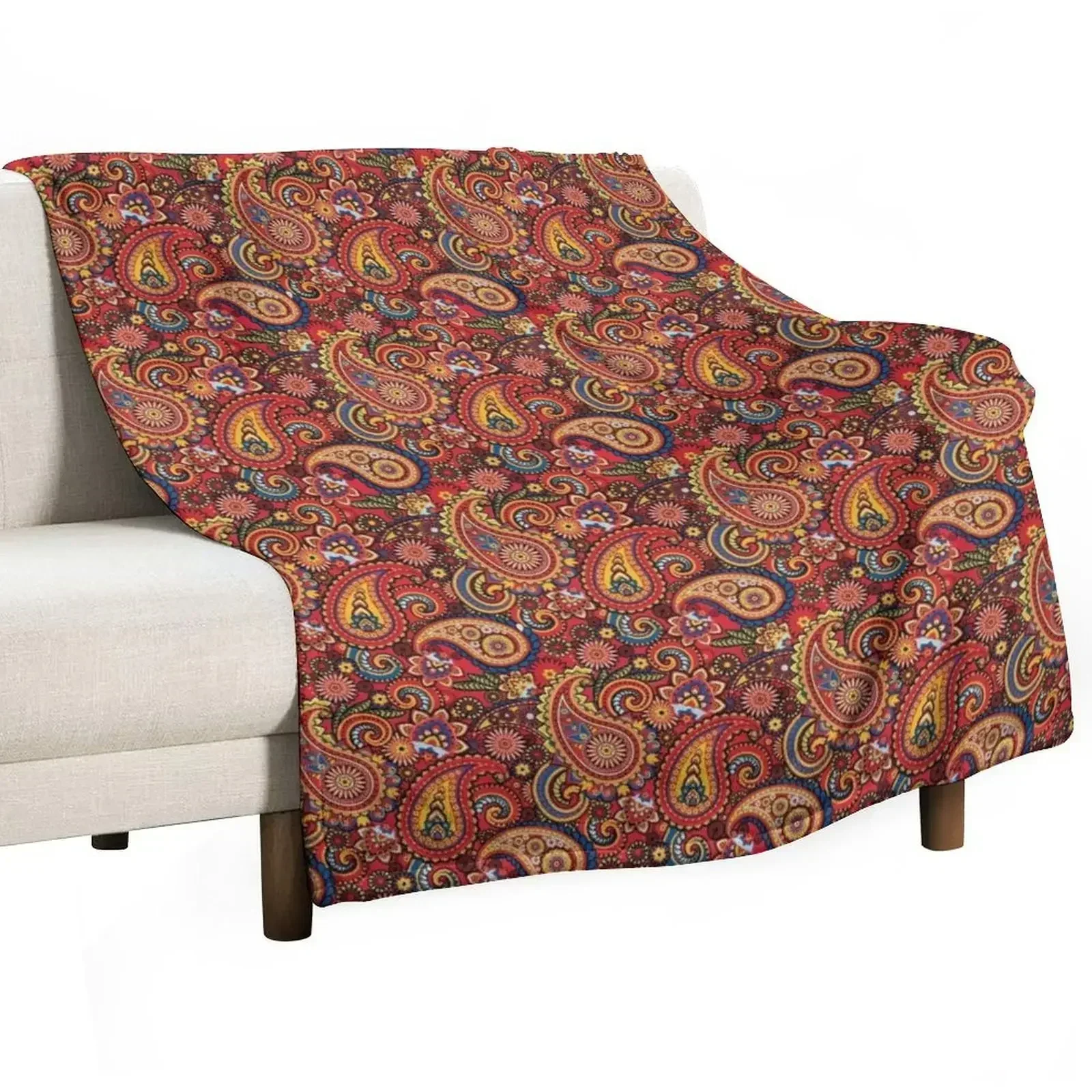 Classic Mod Paisley Throw Blanket sofa bed Thins Quilt Tourist Retros Decorative Beds Blankets