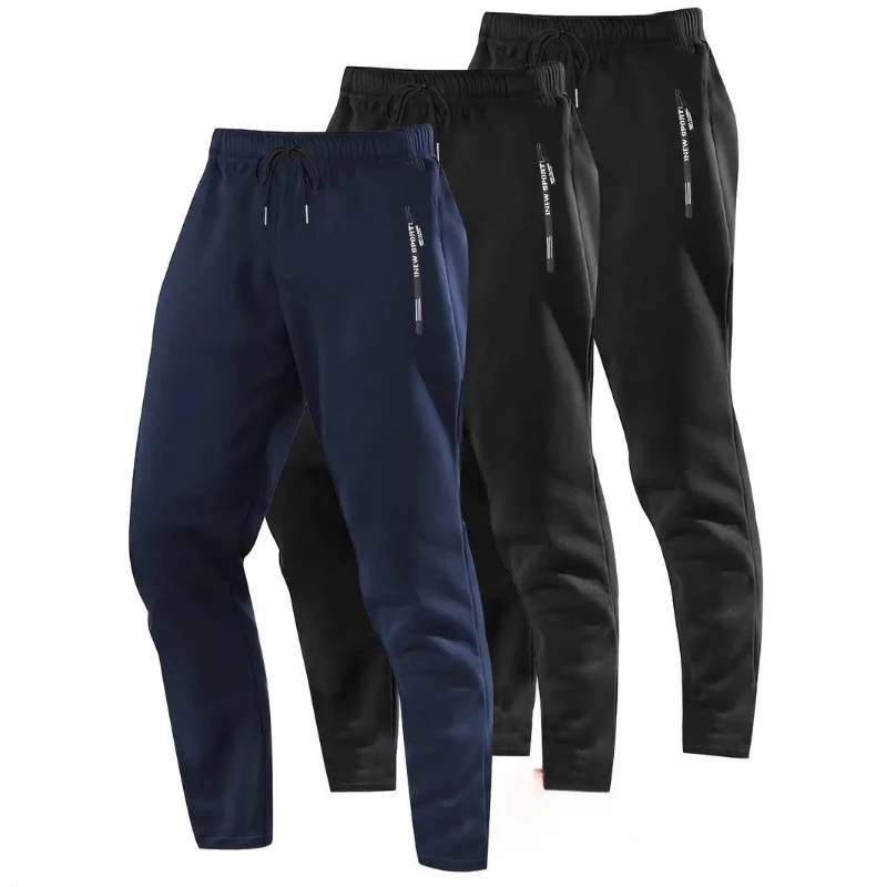 

European Style Fashionable Casual Autumn and Winter Running Fitness Pants Solid Color Casual Men's Drawstring Sports Sweatpants