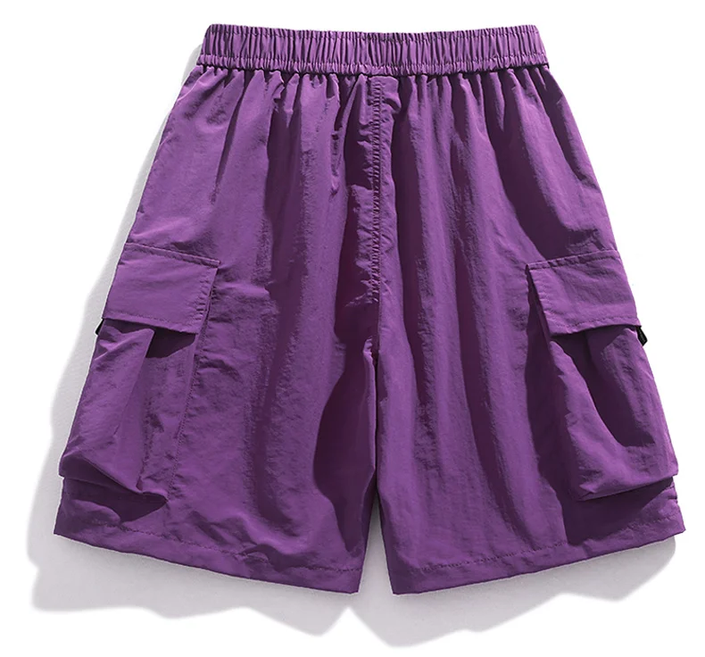 Skateboard-Shorts für Damen, Sommer, lässig, lockere Shorts mit Gürtel, Herren, große Tasche, Cargo-Shorts, atmungsaktiv, Bermuda, gerade Shorts – Detail 17