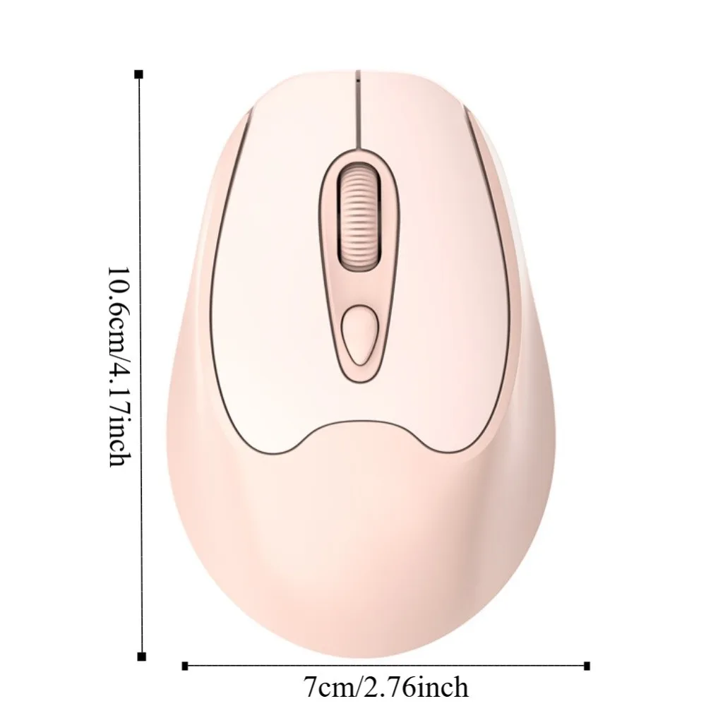 Mouse Nirkabel Optik 2.4G Mouse Nirkabel Laptop Portabel 1600Dpi Mouse Nirkabel 10M Mouse Ergonomis Bisu Kantor