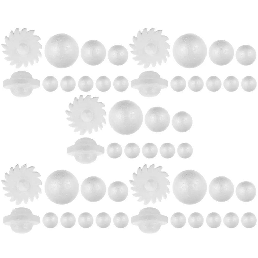 

Набор из 5 шаров-моделей Солнечной системы из пенопласта для детского творчества, росписи и декорирования