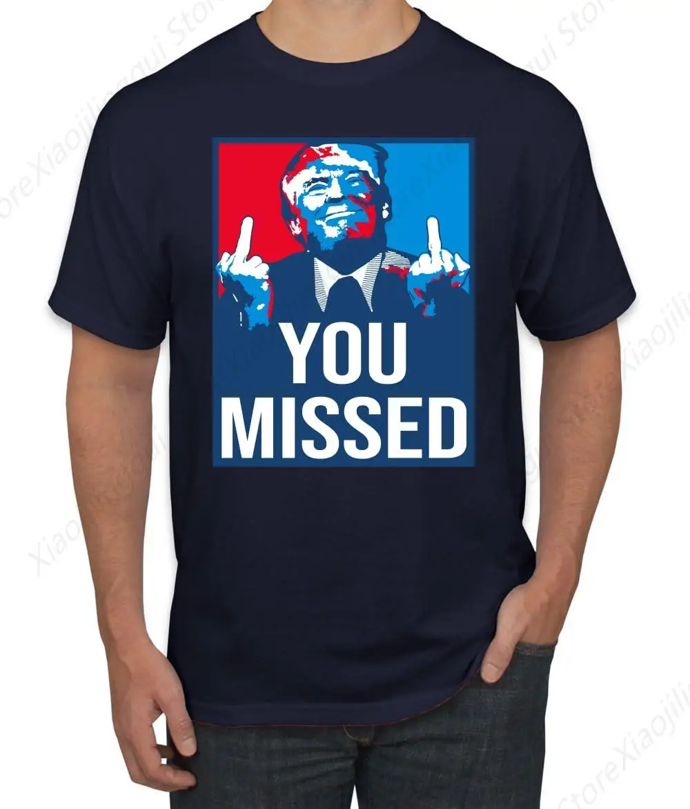 Trump You Missed Shooting Assassination Attempt F U Middle Finger Pennsylvania Rally Usa American Pride Patriotic Shirt Light