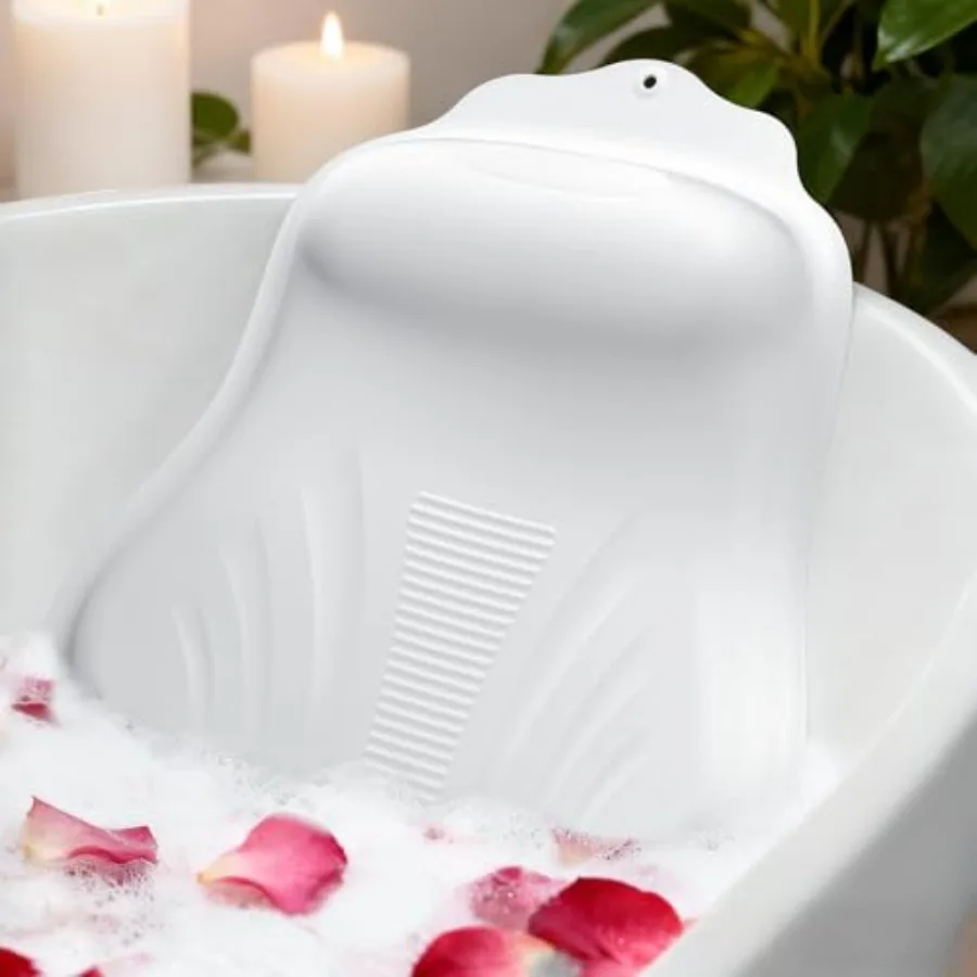 

Подушка для ванны регулируемая, силиконовая, для головы и шеи, с 34 присосками, легко моется, не требует особого ухода.