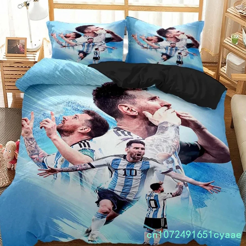 3D Print Football Star NO.10 Bedding Set Boys Girls Twin Queen Size Duvet Cover Pillowcase Bed Adult Home Textileextile