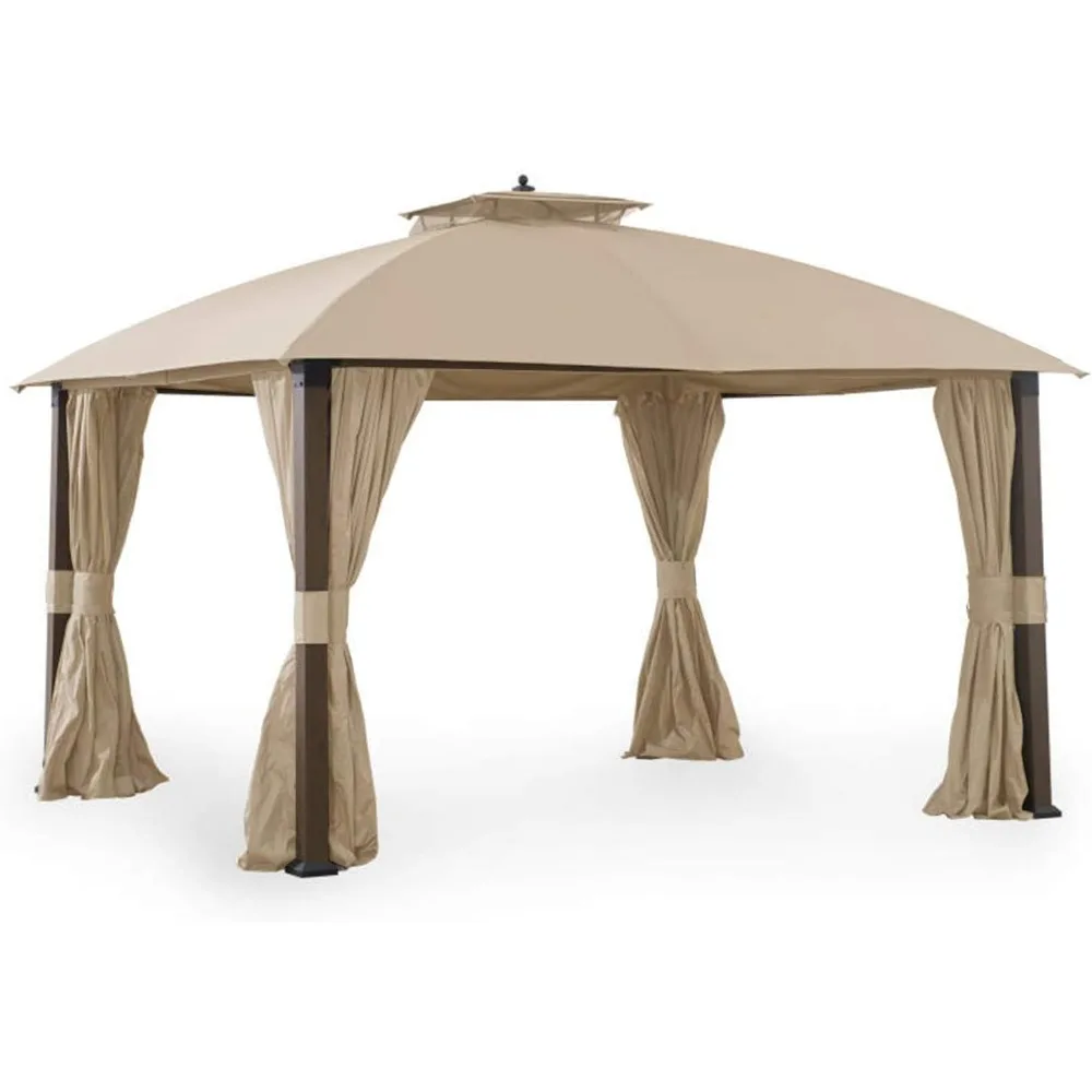 

Replacement Canopy Top Cover for Broyhill Sunjoy Eagle Brooke Ashford Asheville Gazebo - 350 - Beige - Will FIT These Models ON