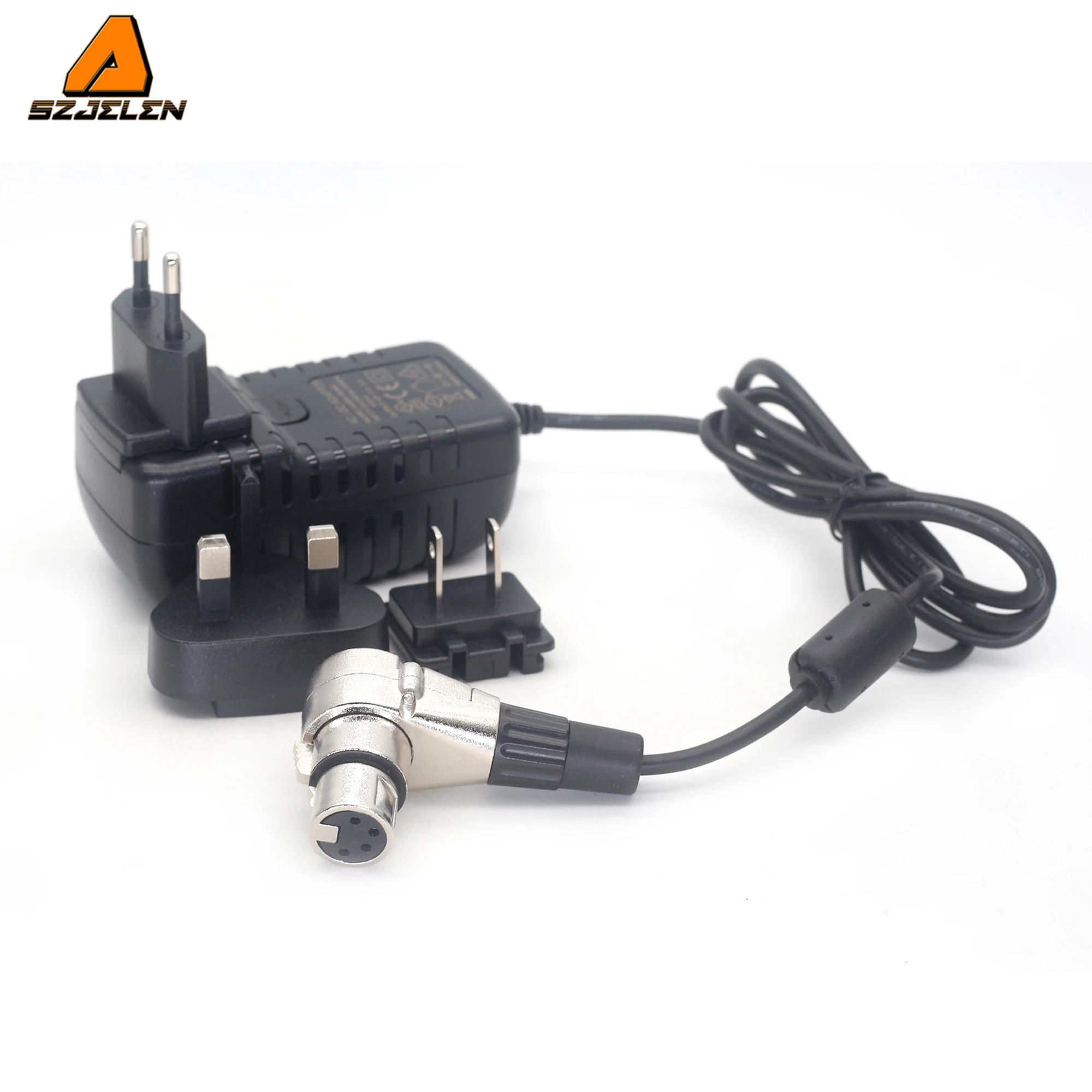 New Arriving Right Angle XLR 4Pin Female 100V-240V Power Adapter Output 12V 3A For Large Monitor Sound Devices Equipments