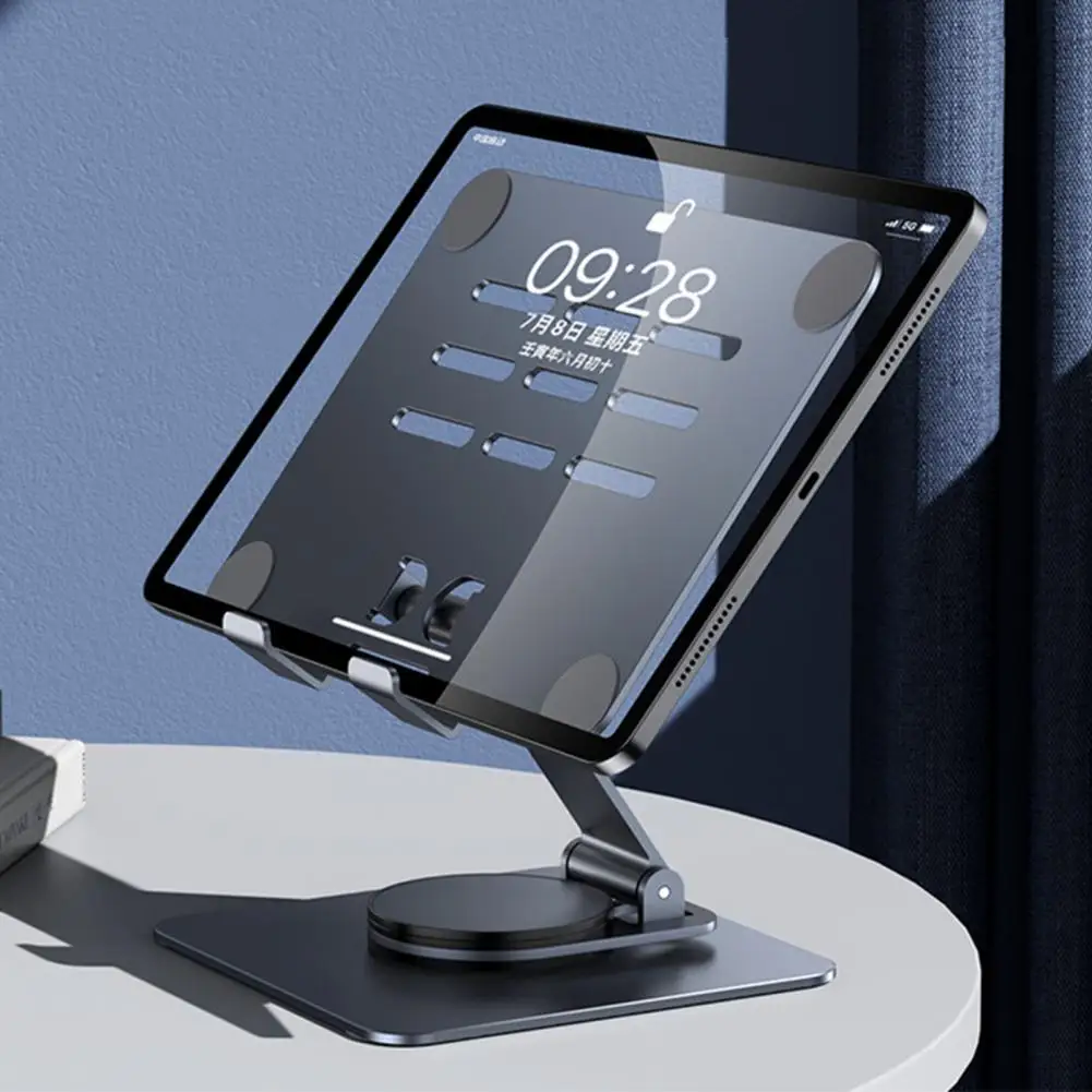 Rotating Tablet Stand 360-degree Rotating Universal Tablet Holder with High Stability Strong Load-bearing Desktop for Hands-free