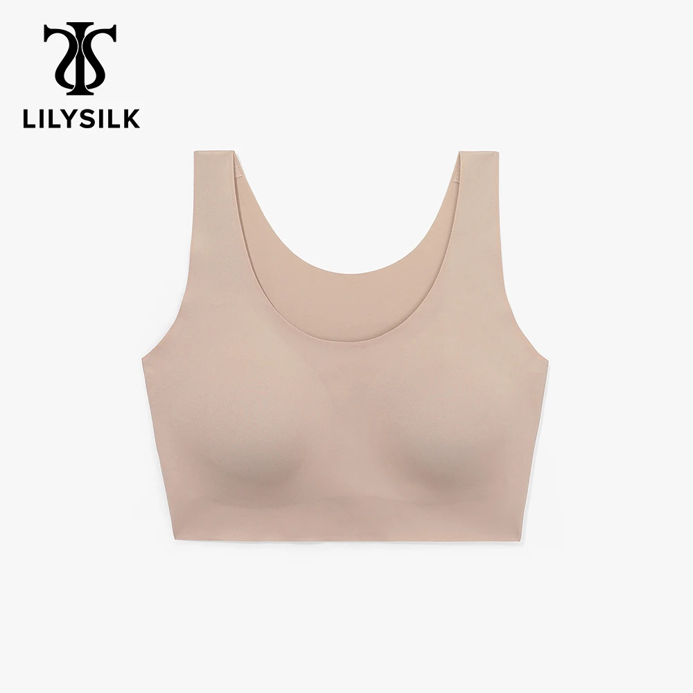 LILYSILK Wireless Silk Bra For Women One-Size-Fits-Most Classic Sport Underwear No Back Buckles Casual Lingeries Free Shipping