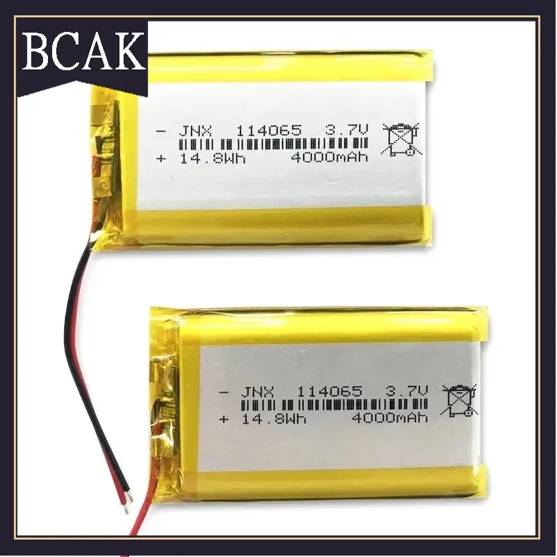 BCAK Style 3.7V 114065 4000mAh Large-capacity Polymer Lithium Cells Bluetooth Speaker Shaver Beauty Instrument Mobile Power Bat