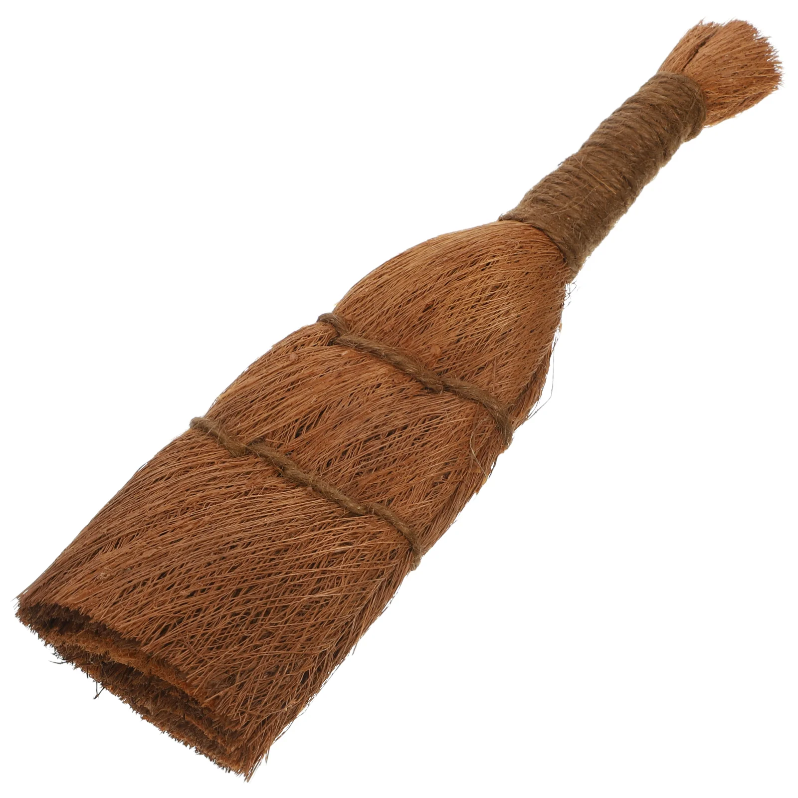 Cylinder Bonsai Brush Whisk Broom Tool Brown Silk Pots for Plants