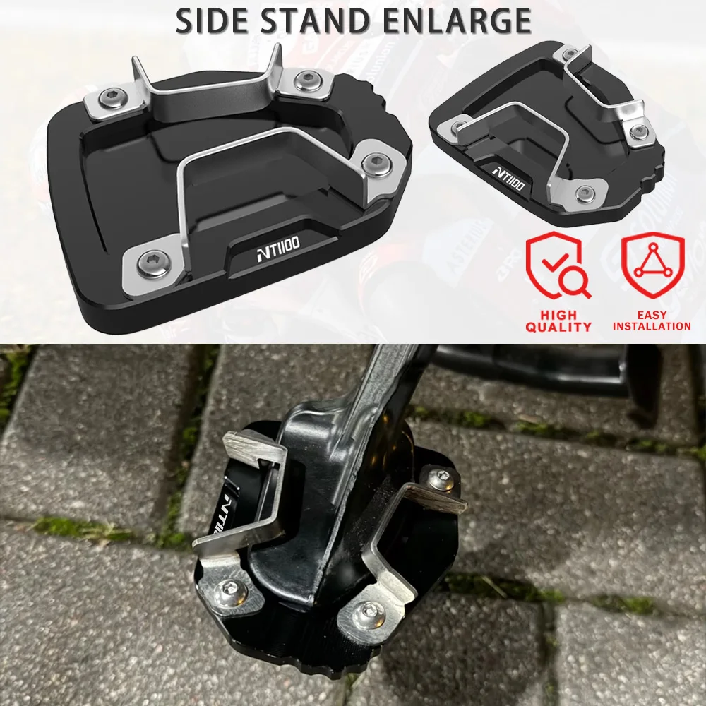 

FOR HONDA NT1100 DCT NT 1100 2022 2023 Motorcycle Accessories CNC Side Stand Enlarger Kickstand Enlarge Plate Foot Extension Pad