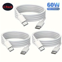 3Pack USB C to USB C Charging Cable 1M 2M 3M 60W Type C to Type C Fast Charger Cord for iPhone 15 16 15 16 Pro Max
