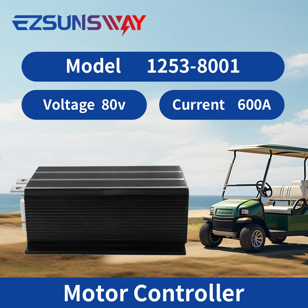 1253-8001 80V-600A Motor Controller Fit for Most Electric Carts Golf Carts Club Carts Curtis Speed Motor Controller OEM 17724705