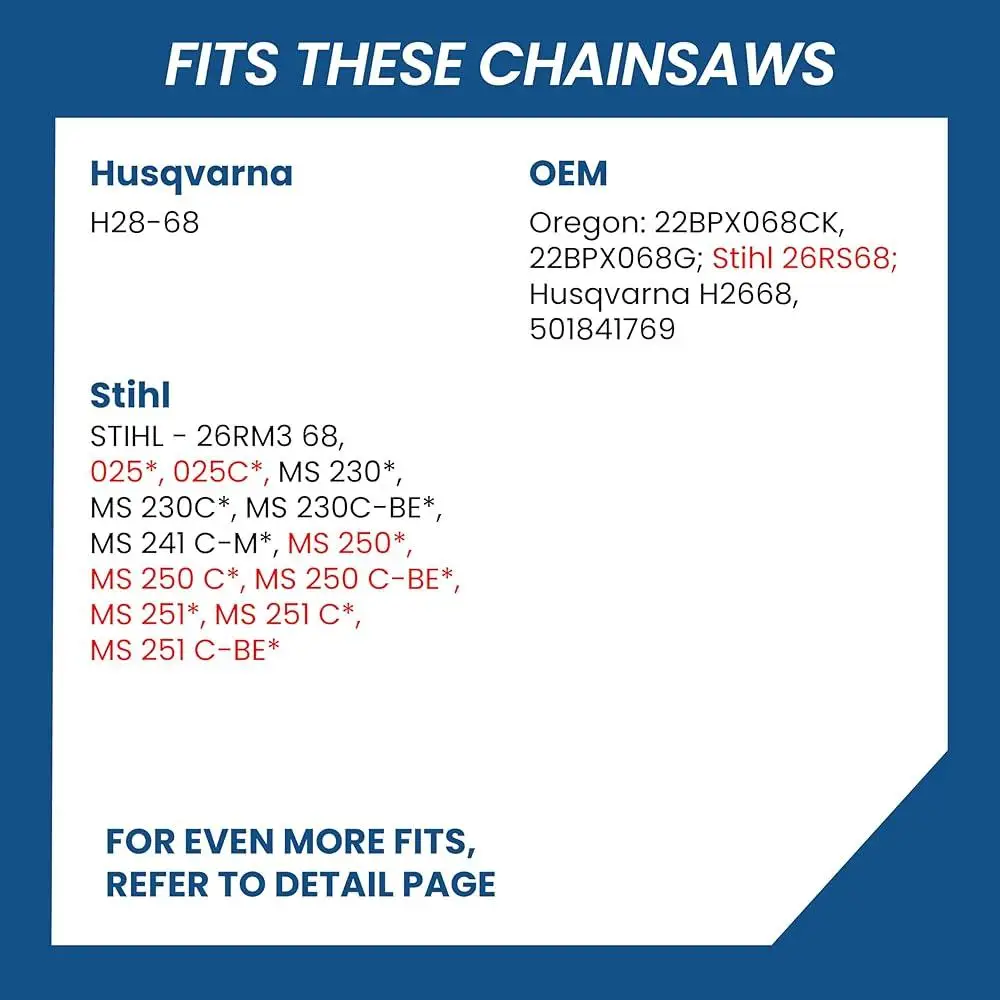 سلسلة منشار كربيد 18 بوصة 063 مقياس 325 درجة 68 وصلات محرك أمان متينة مطلية بالزيت مقاومة للصدأ قطع إزميل كاملة