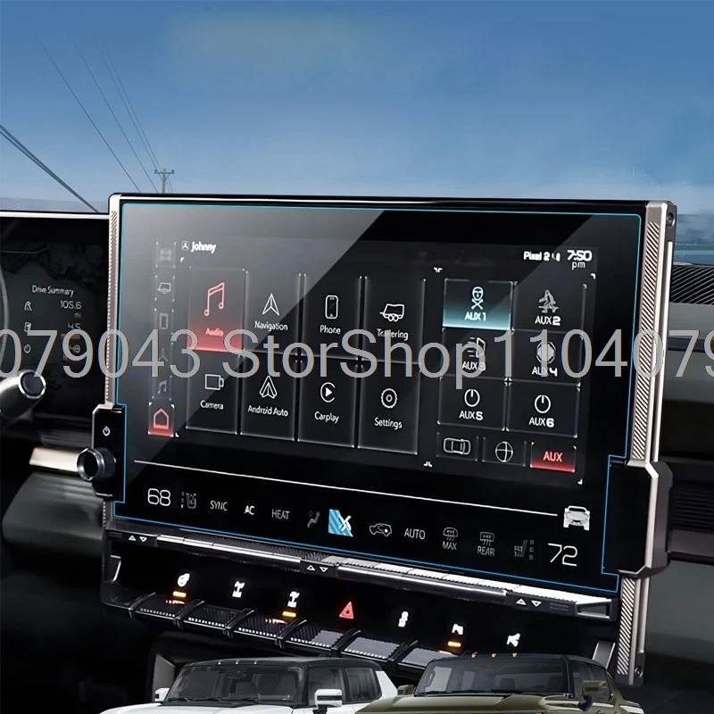 

Tempered glass screen protector For GMC Hummer EV 2022-2025 2026 car 13.4 inch car gps infotainment navigation anti-scratch film