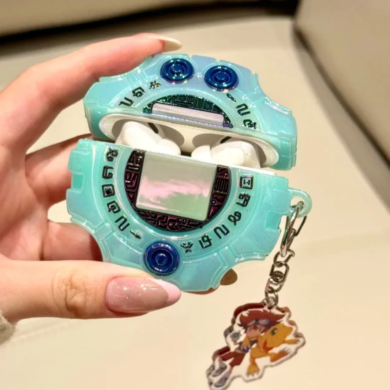

Spot мультфильм Digimon ночник тираннозавр машина Airpods4 защитный чехол чехол для наушников Airpod 3 Pro подходит для Apple